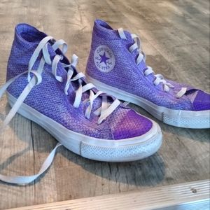 Converse all star high tops - purple